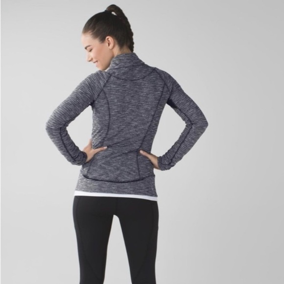 Lululemon think fast pullover hoodie top gray 13290 - Picture 2 of 12